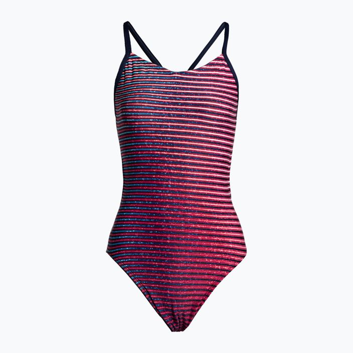 Einteiliger Badeanzug Damen TYR Flux Cutoutfit rosa CFLX_67_28