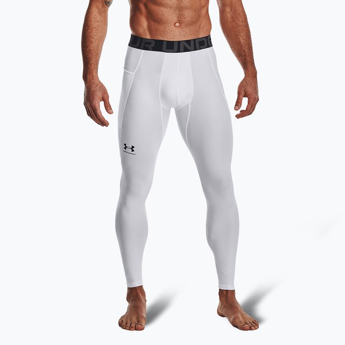 Under Armour HeatGear weiß/schwarze Trainingsleggings für Männer