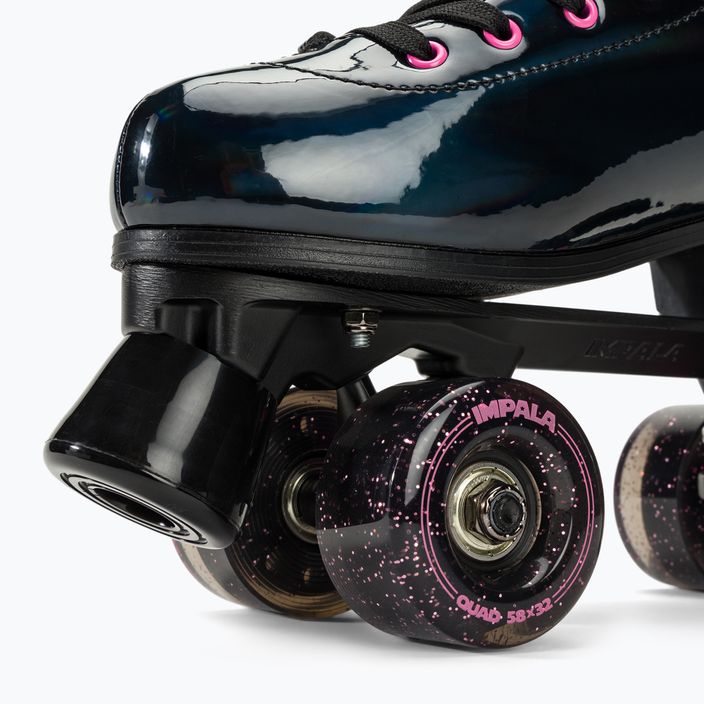 Damen Schlittschuhe IMPALA Quad Skate schwarz holographisch 8