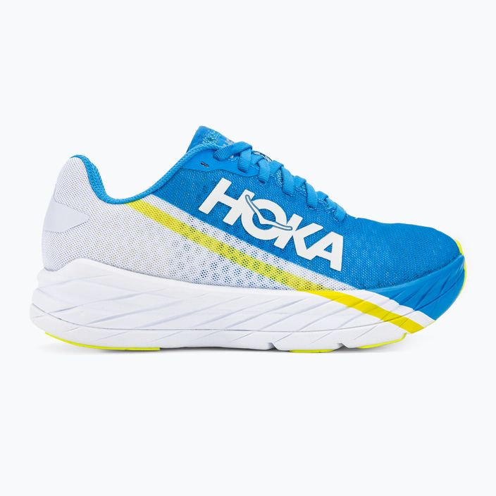 HOKA Rocket X weiß/diva blau Laufschuhe 2