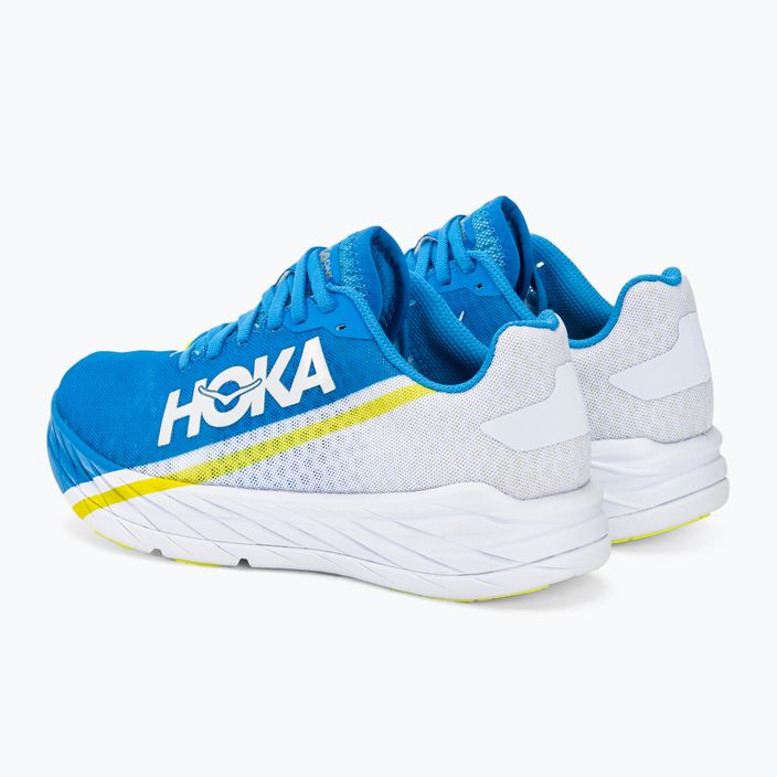HOKA Rocket X weiß/diva blau Laufschuhe 3
