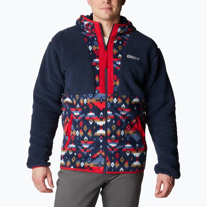 Columbia Herren Backbowl Sherpa Fleece-Sweatshirt navy blau 1952403