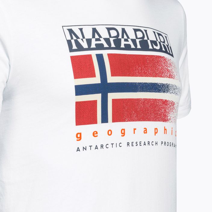 Herren Napapijri S-Kreis hellweißes T-shirt 7