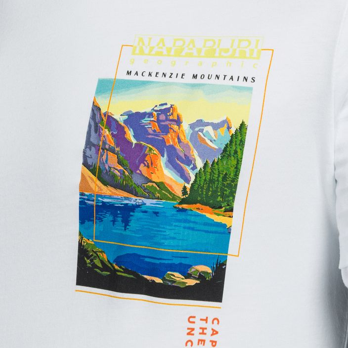 Herren Napapijri S-Kanada hellweißes T-shirt 7