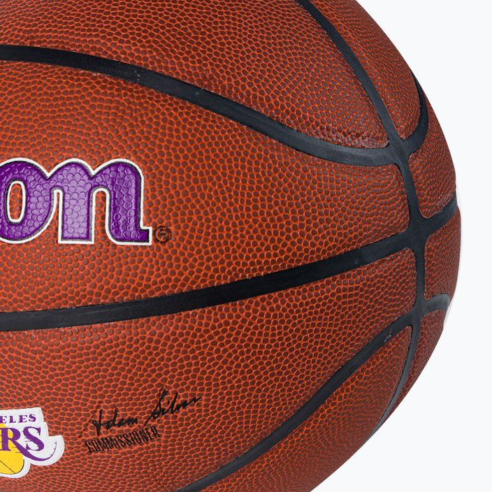 Wilson NBA Team Alliance Los Angeles Lakers Basketball braun WTB3100XBLAL 3