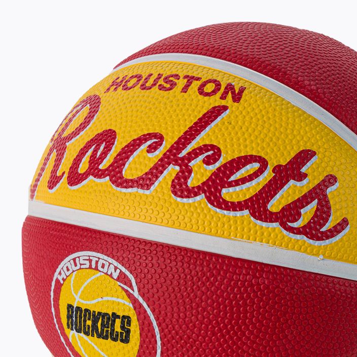 Wilson NBA Team Retro Mini Houston Rockets Basketball kastanienbraun WTB3200XBHOU 3