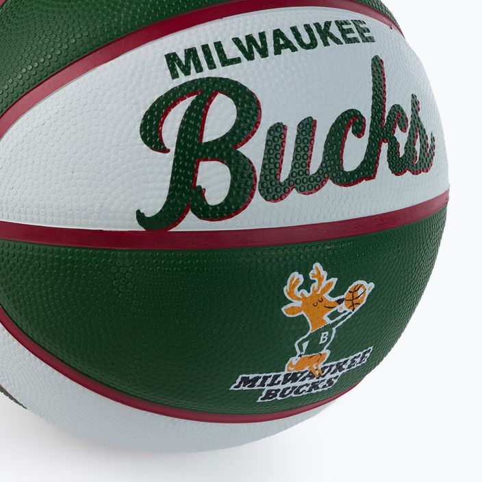 Wilson NBA Team Retro Mini Milwaukee Bucks Basketball grün WTB3200XBMIL 3