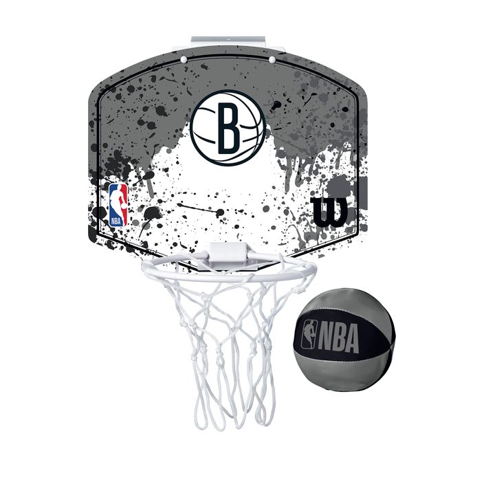 Wilson NBA Team Mini Hoop Brooklyn Nets Basketball Set schwarz 2