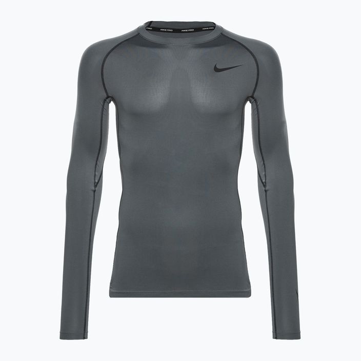 Nike Pro Dri-Fit graues Trainings-Langarmshirt für Männer
