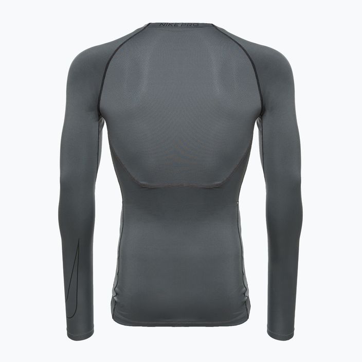 Nike Pro Dri-Fit graues Trainings-Langarmshirt für Männer 2