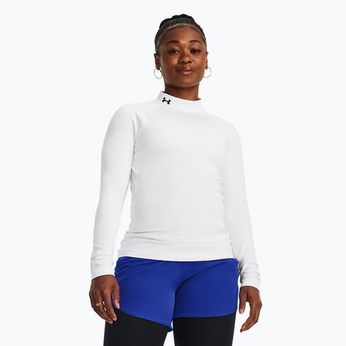 Under Armour Authentics CG Mockneck weiß/schwarz Damen Training Longsleeve