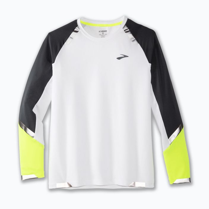 Herren Brooks Run Visible weiß/asphalt/nightlife Lauf-Longsleeve 4