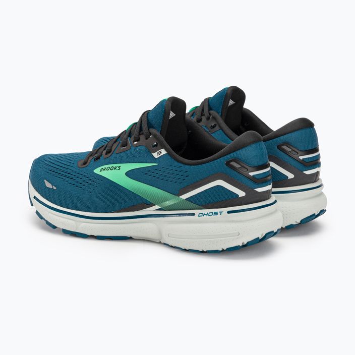 Brooks Ghost 15 Herren Laufschuhe Morrocan Blau/Schwarz/Frühling Knospe 3