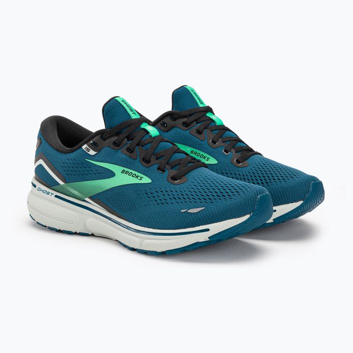 Brooks Ghost 15 Herren Laufschuhe Morrocan Blau/Schwarz/Frühling Knospe 4