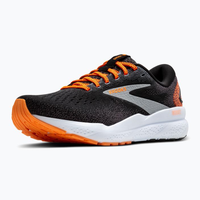 Brooks Ghost 16 Herren Laufschuhe schwarz/orange/weiß 5