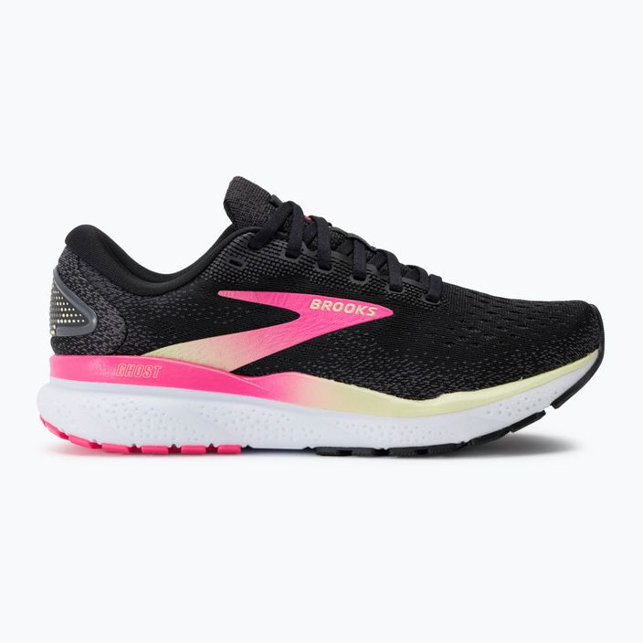 Brooks Ghost 16 Damen Laufschuhe schwarz/rosa/gelb 2