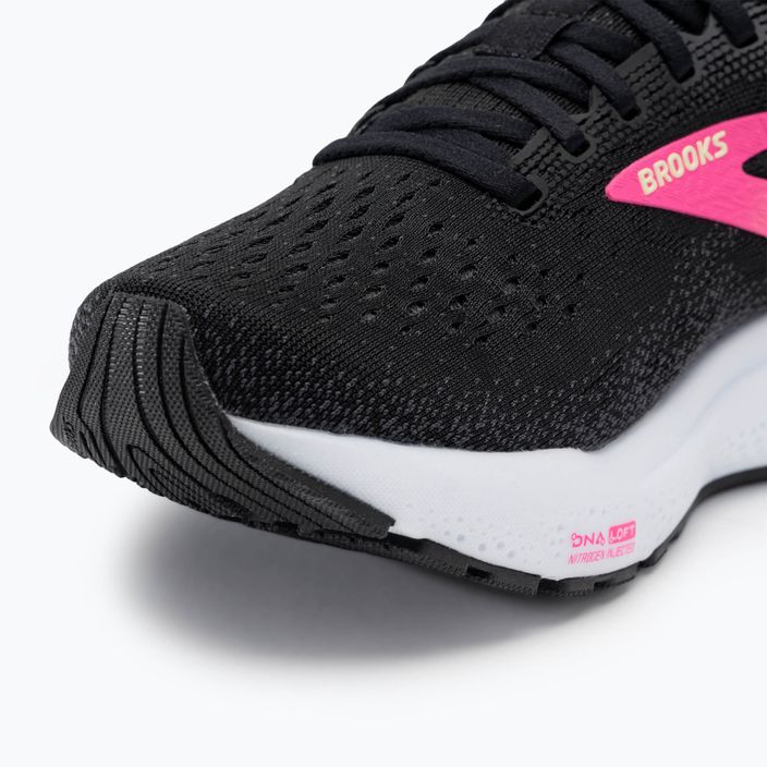 Brooks Ghost 16 Damen Laufschuhe schwarz/rosa/gelb 7