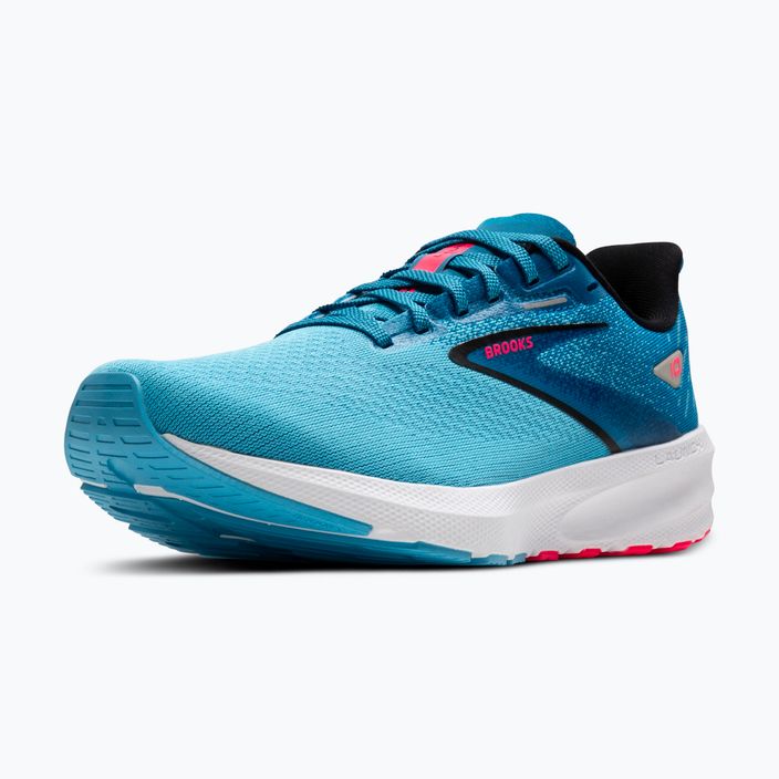 Brooks Launch 10 Herren Laufschuhe Crystal Seas/Blue Jay/Schwarz 4