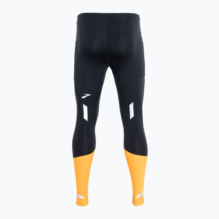 Herren Brooks Run Visible Tight 2.0 Laufleggings schwarz/fluoro flash 2