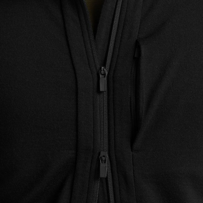 Icebreaker Herren Quantum III LS Zip Hood Trekking Sweatshirt schwarz IB0A59JX0011 7