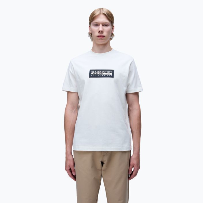 Herren Napapijri S-Box Logo weißes Reiher-T-Shirt