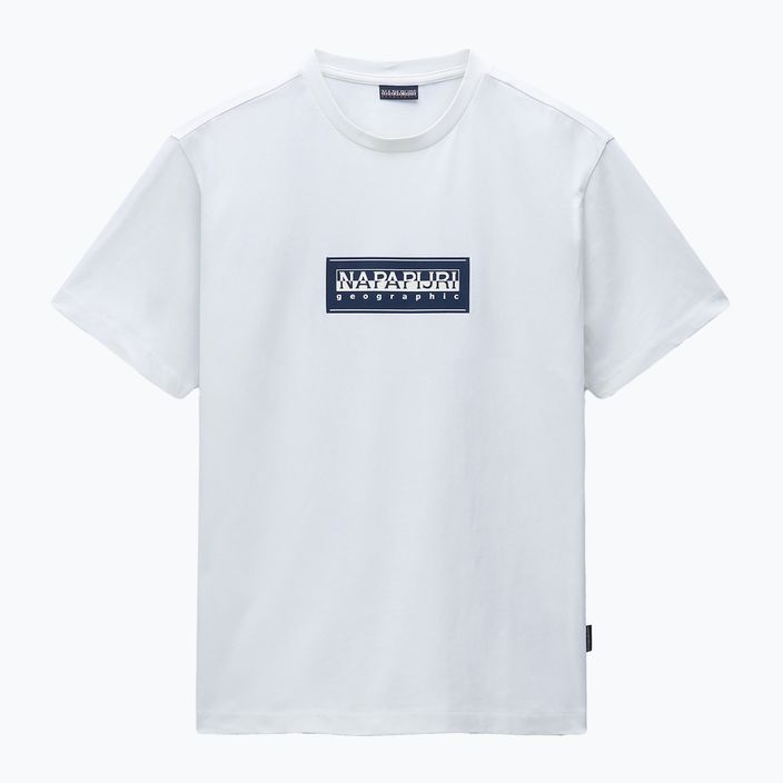 Herren Napapijri S-Box Logo weißes Reiher-T-Shirt 4