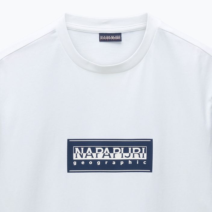 Herren Napapijri S-Box Logo weißes Reiher-T-Shirt 6