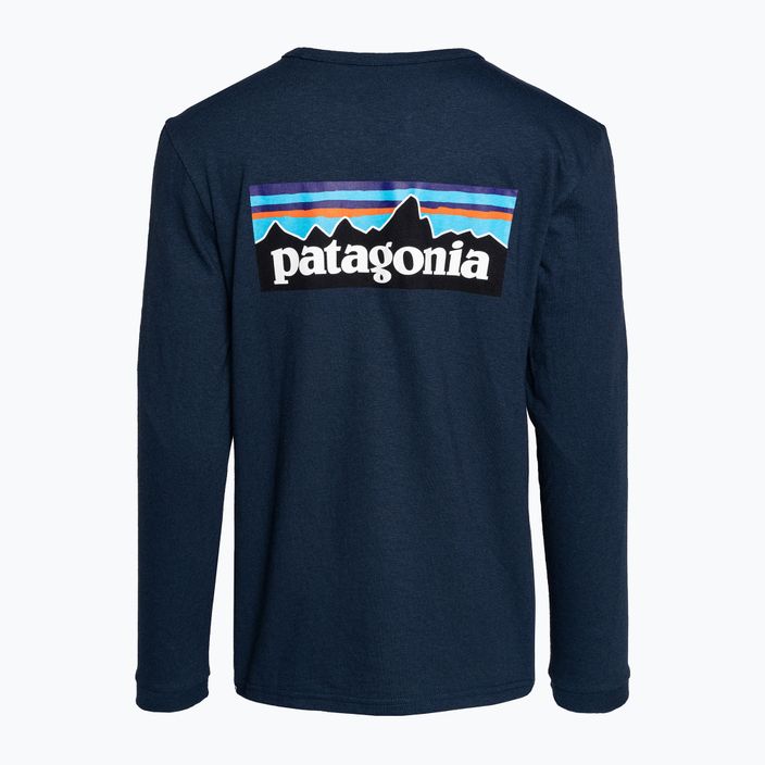 Damen-Trekking-T-Shirt Patagonia P-6 Logo Responsibili-Tee LS tidepool blau 4