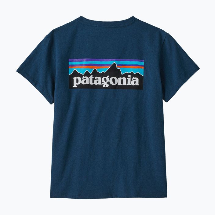 Damen-Trekking-T-Shirt Patagonia P-6 Logo Responsibili-Tee tidepool blau 9