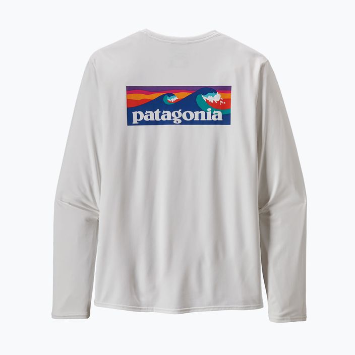 Herren Patagonia Cap Cool Daily Graphic Shirt-Waters LS boardshort logo/weiß trekking longsleeve 9