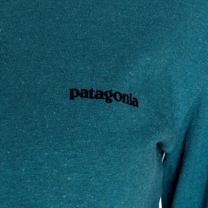 Damen-Trekking-Langarmhemd Patagonia P-6 Logo Responsibili-Tee belay blau 5