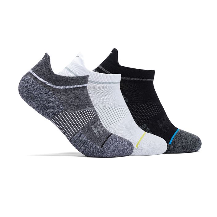 HOKA No-Show Run Socken 3 Paar weiß/schwarz/grau 2