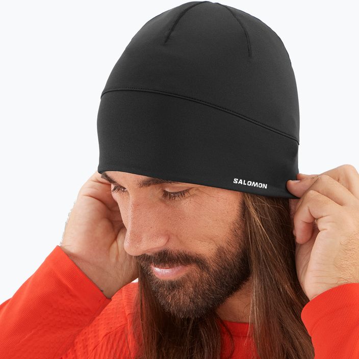 Herren Wintermütze Salomon Active schwarz/reflektierend 6