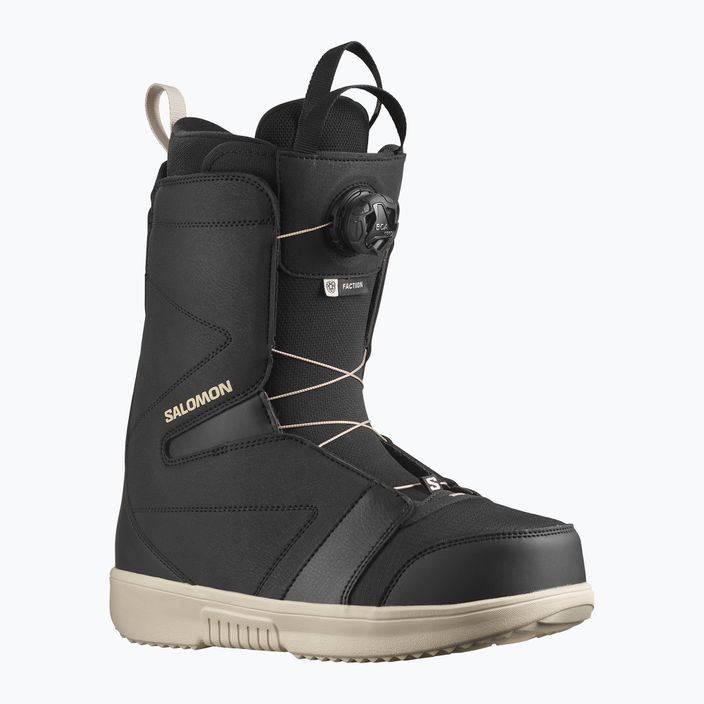 Herren Snowboard Boots Salomon Faction Boa schwarz/schwarz /rainy day 6