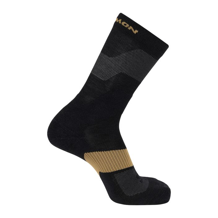 Salomon X Ultra Crew schwarz/seetangfarbene Trekkingsocken 2