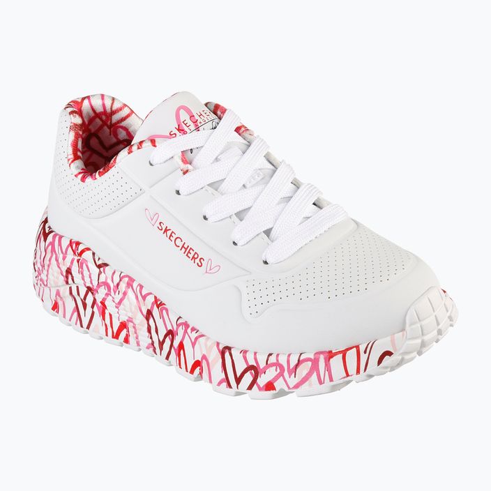 SKECHERS Uno Lite Lovely Luv weiß/rot/rosa Kinder Turnschuhe 11
