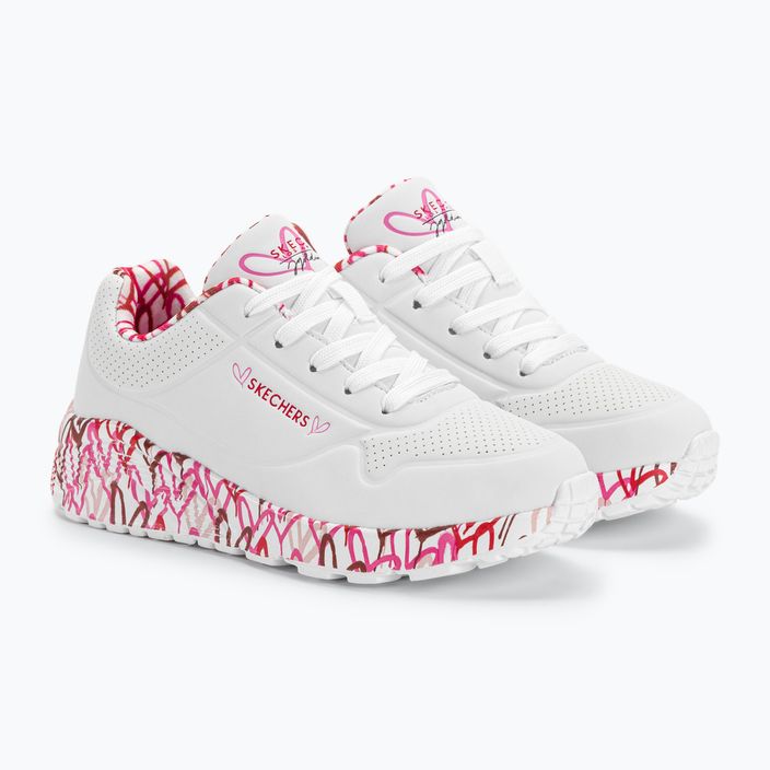 SKECHERS Uno Lite Lovely Luv weiß/rot/rosa Kinder Turnschuhe 4