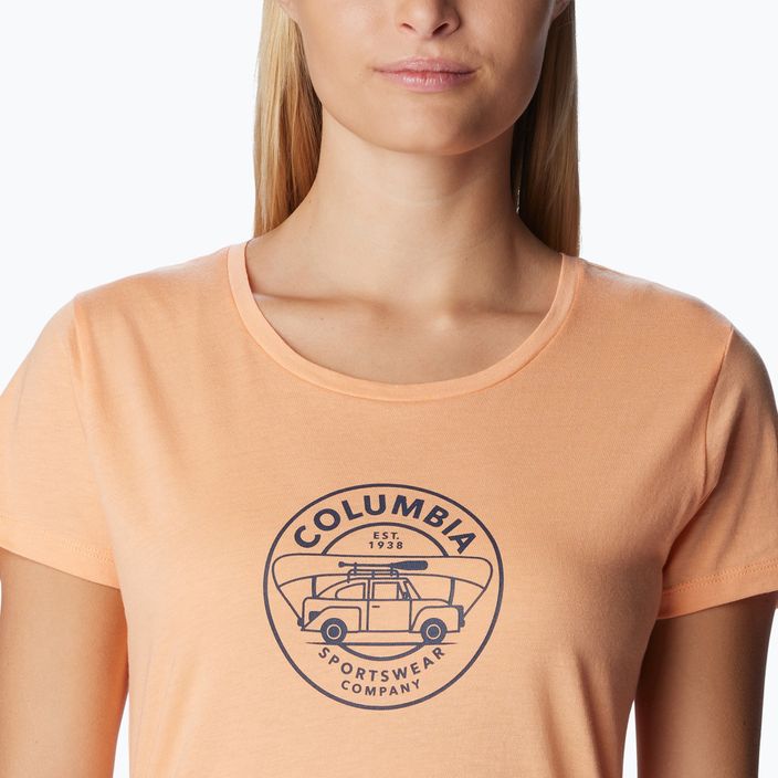 Damen-Trekking-Shirt Columbia Daisy Days Grafik orange 1934592829 5