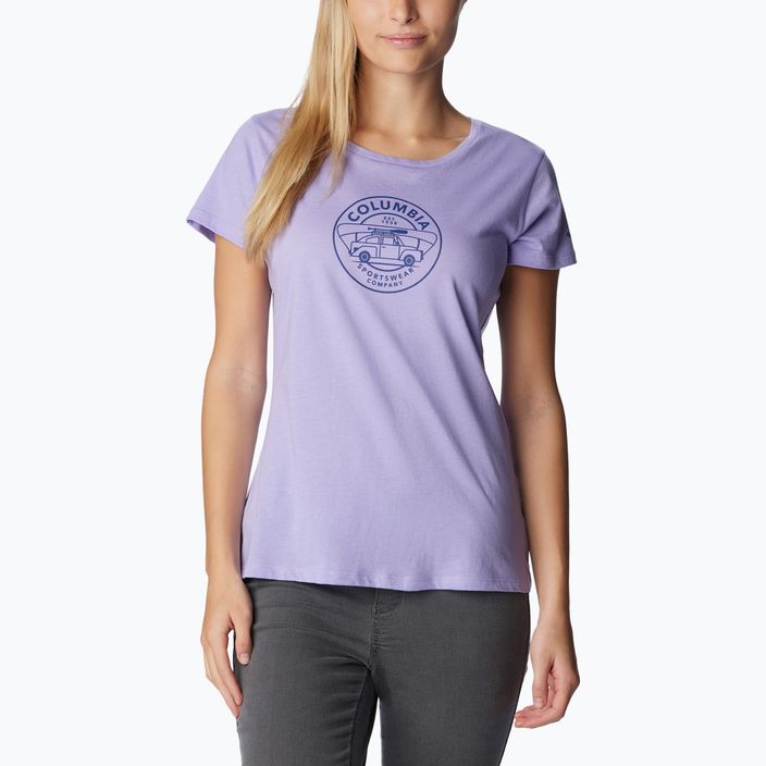 Damen-Trekking-Shirt Columbia Daisy Days Grafik lila 1934592535 4