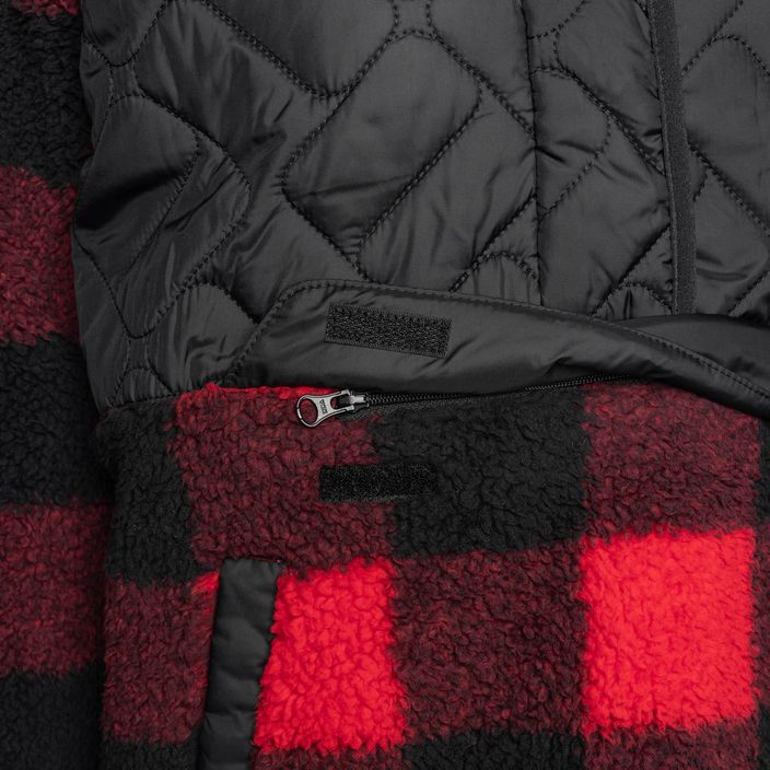 Damen Columbia Sweet View Fleece Kapuzen-Trekking-Sweatshirt schwarz/rot Lilien-Karo-Druck 10
