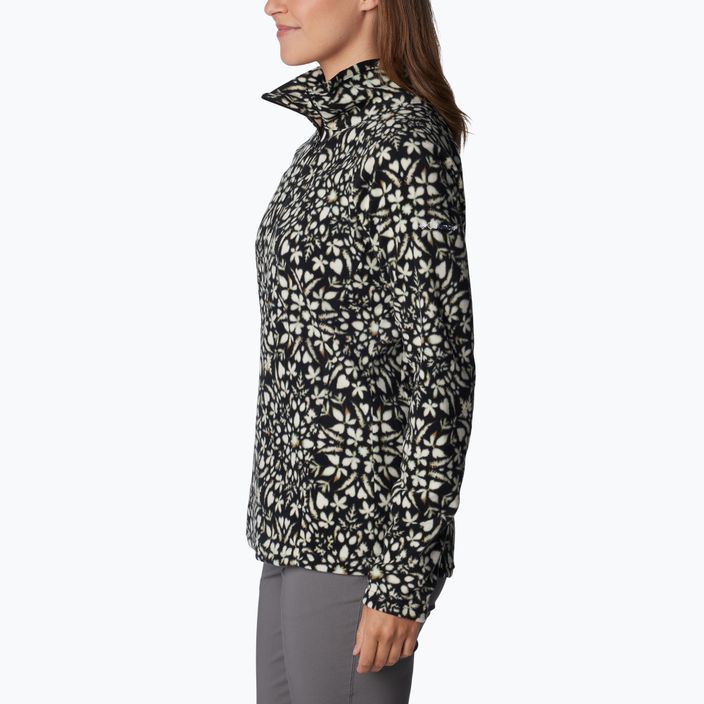 Damen-Trekking-Sweatshirt Columbia Glacial IV Print schwarz polarisieren 2