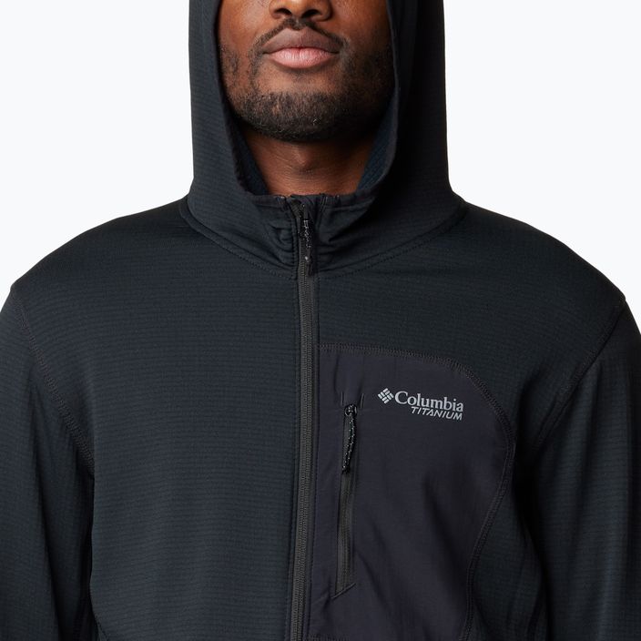 Herren Columbia Triple Canyon Grid Fleece-Sweatshirt schwarz/schwarz 6