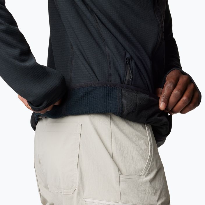 Herren Columbia Triple Canyon Grid Fleece-Sweatshirt schwarz/schwarz 9