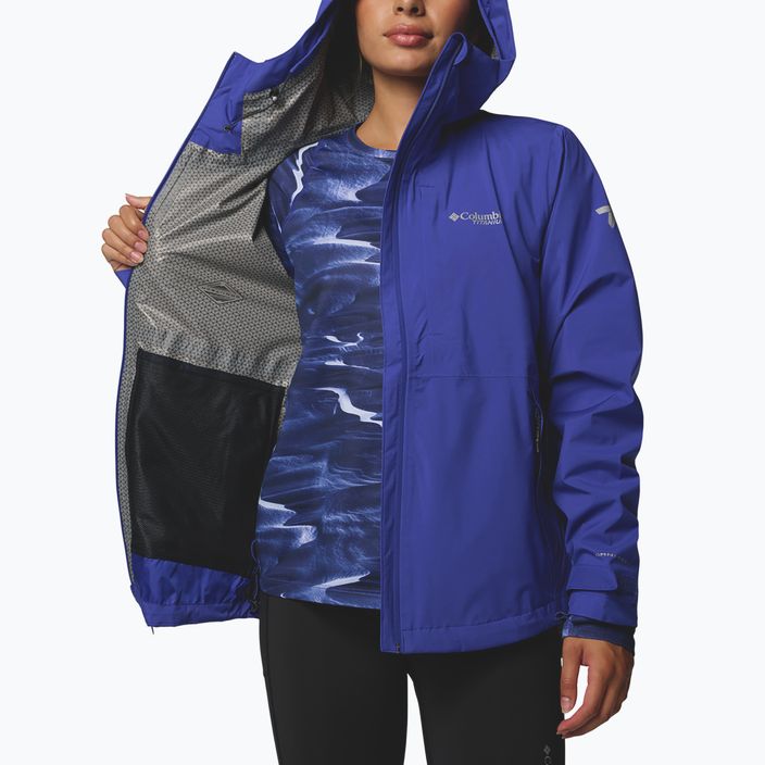 Columbia Damen OmniTech AmpliDry II Clematis blau Regenjacke 4