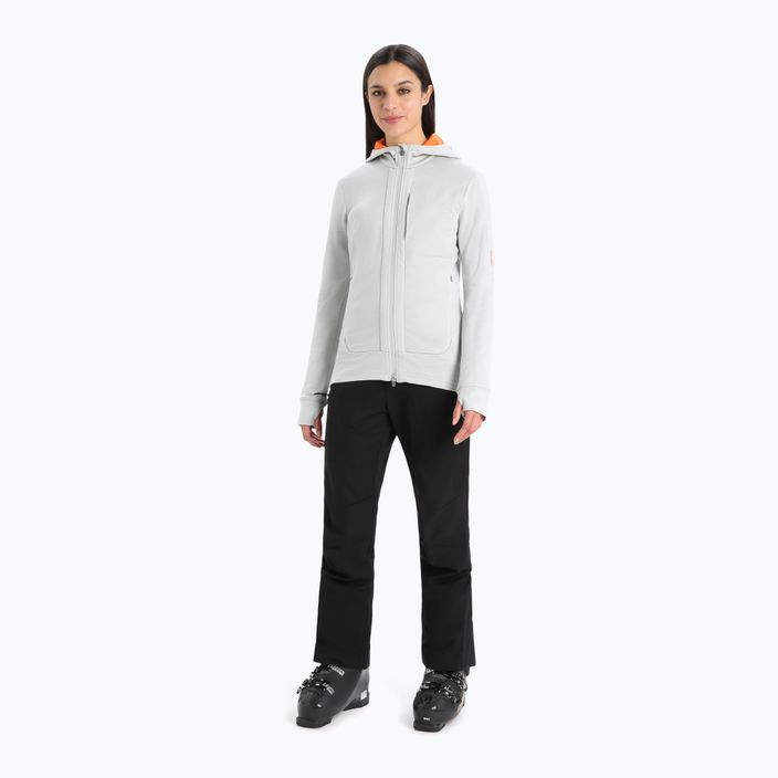 Icebreaker Damen-Trekking-Sweatshirt Quantum III LS Zip Hood weiß IB0A59JW5521 2