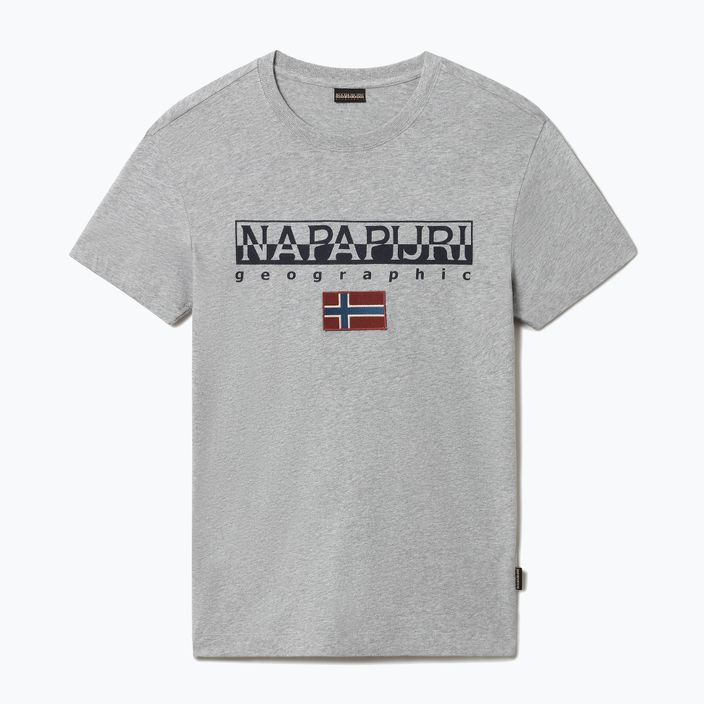 Herren Napapijri NP0A4GDQ gris T-shirt 4