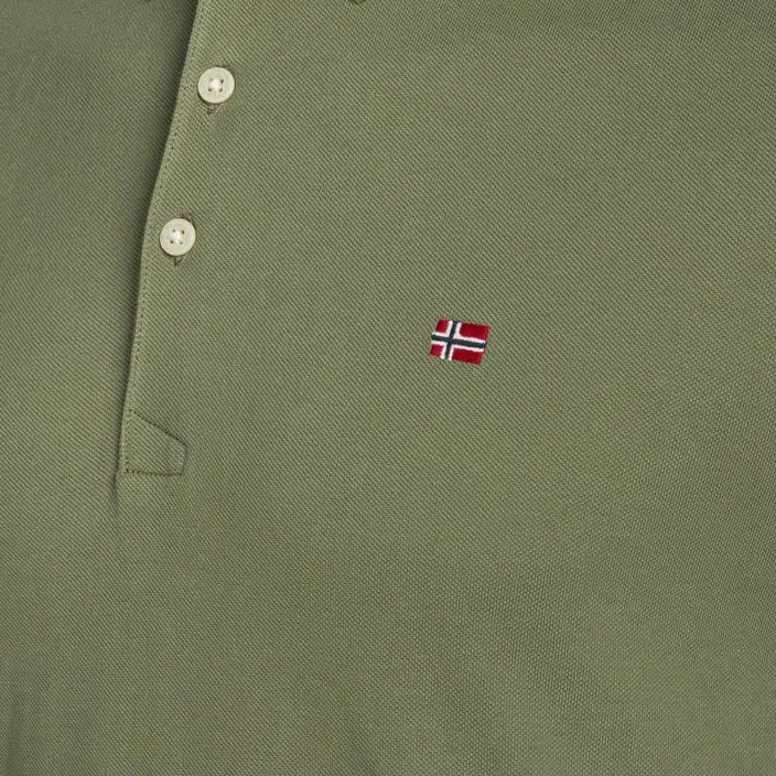 Herren Napapijri Ealis grünes Flechten-Poloshirt 7