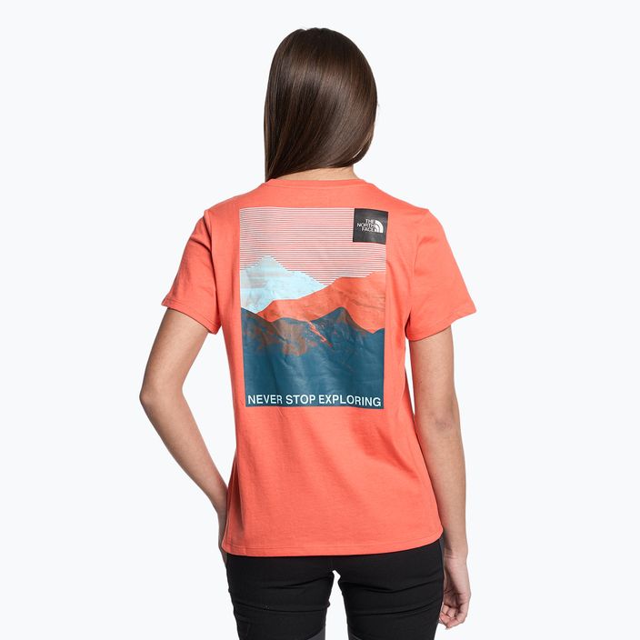 Damen-Trekking-T-Shirt The North Face Foundation Grafik orange NF0A55B2LV31 2
