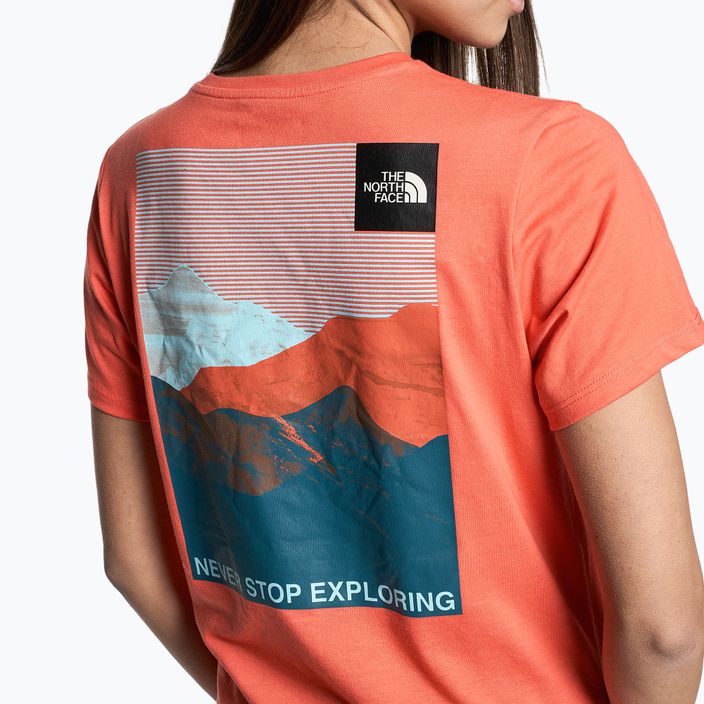 Damen-Trekking-T-Shirt The North Face Foundation Grafik orange NF0A55B2LV31 4