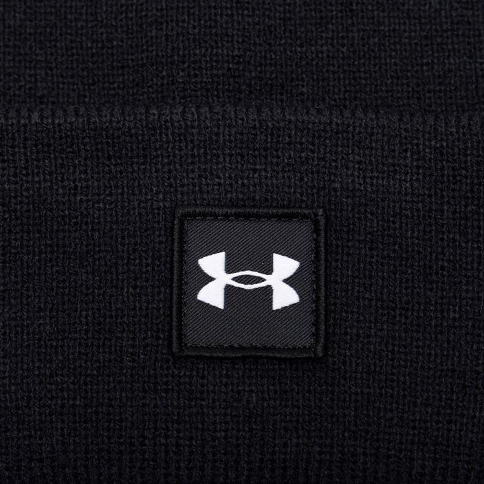 Herren Under Armour Halftime Cuff schwarz/weiße Mütze 4